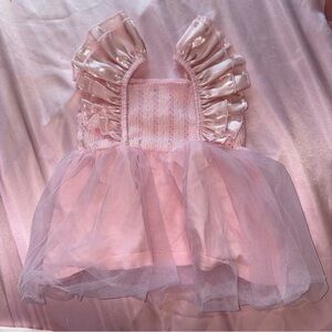 Pink Ruffled Tulle Dress
